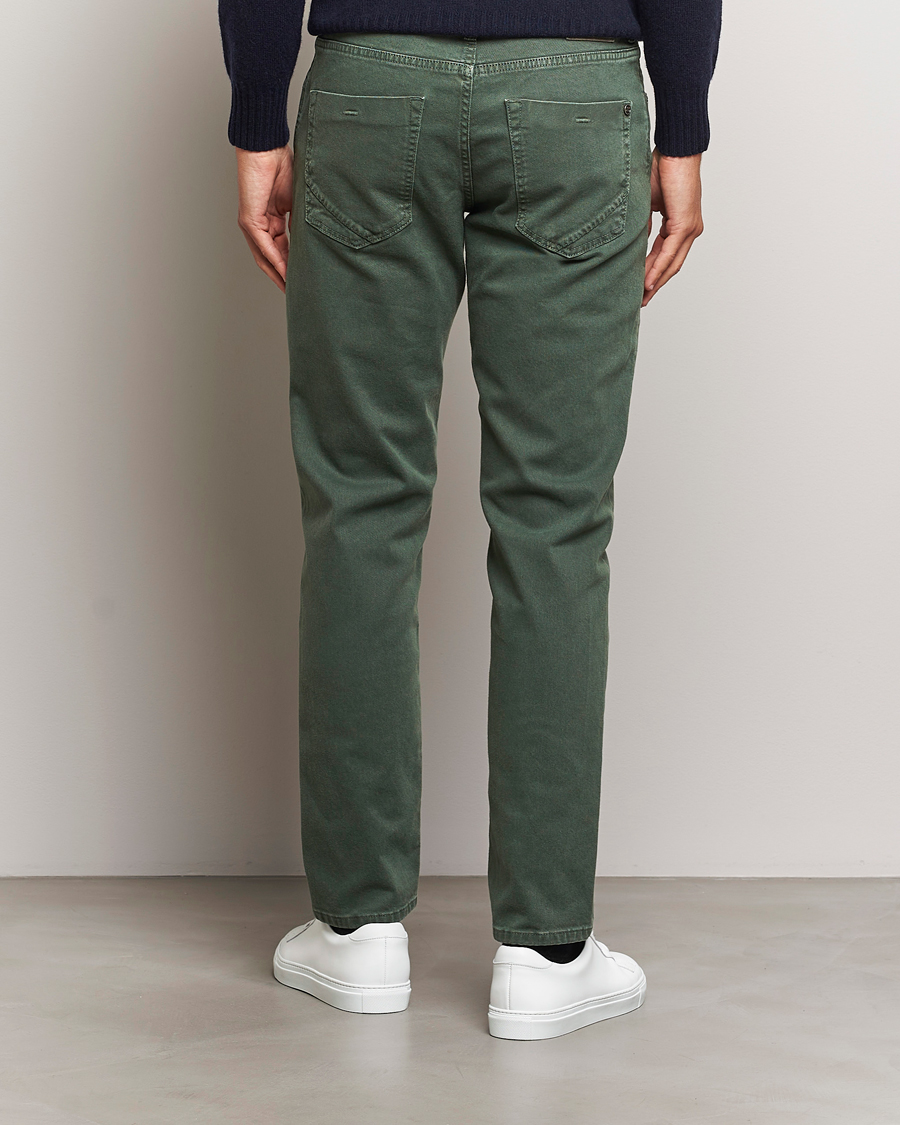 Homme | Pantalons | Incotex | 5-Pocket Bull Denim Pants Dark Green