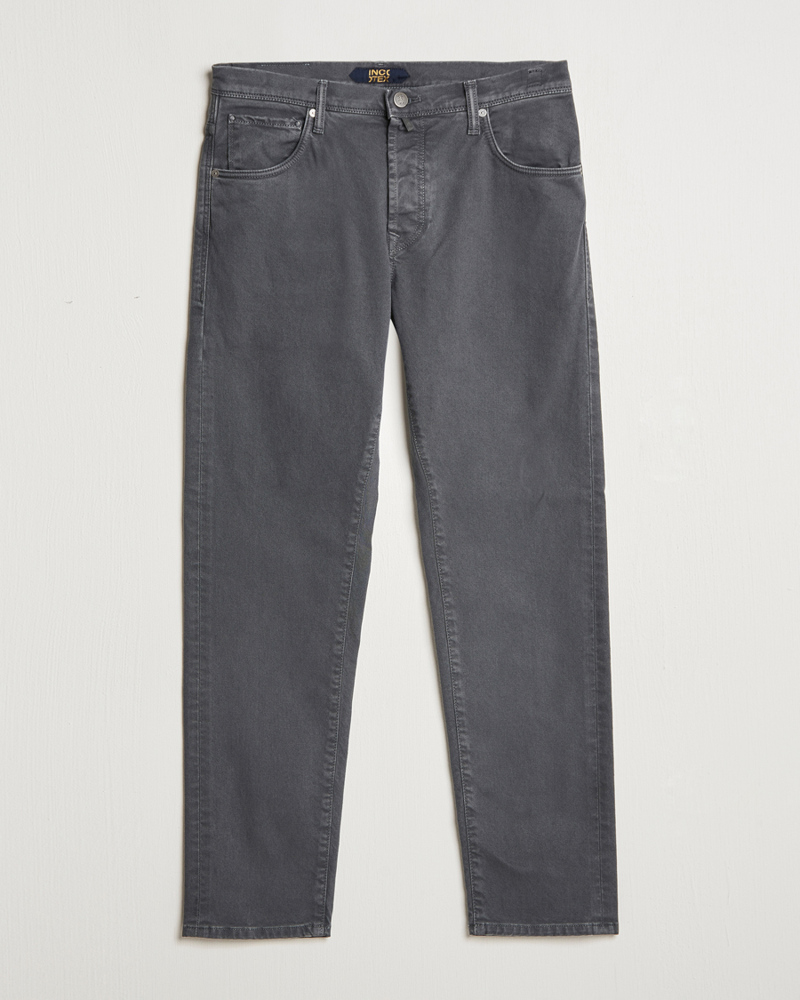 Homme | Pantalons | Incotex | 5-Pocket Bull Denim Pants Dark Grey