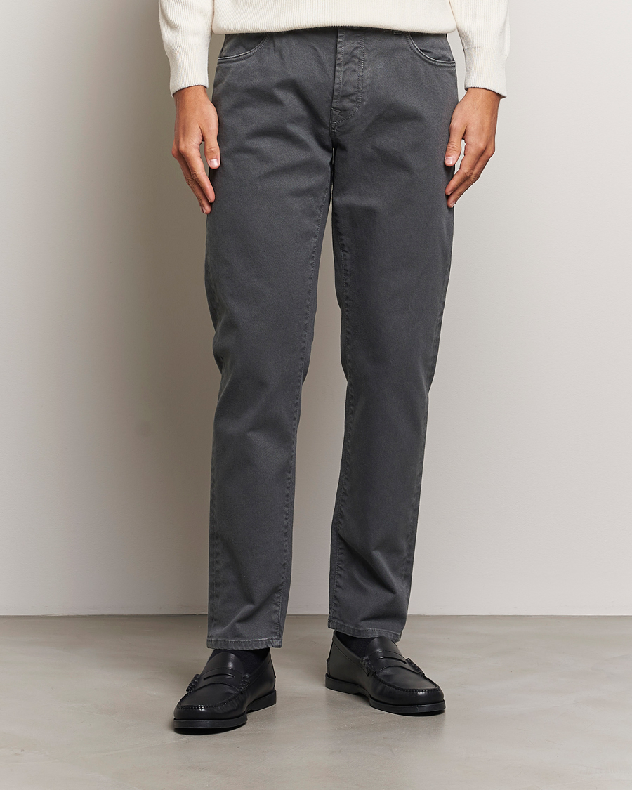 Homme | Pantalons | Incotex | 5-Pocket Bull Denim Pants Dark Grey