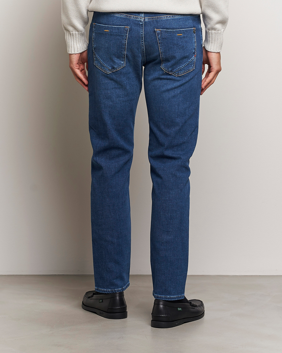 Homme | Jeans | Incotex | 5-Pocket Stretch Denim Medium Blue