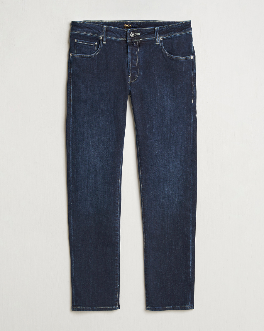 Homme | Jeans | Incotex | 5-Pocket Stretch Denim Dark Blue