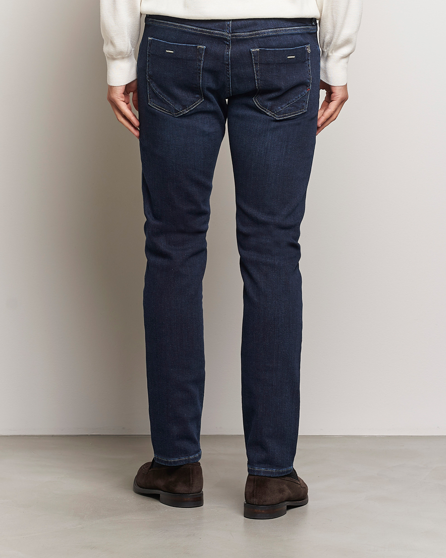 Homme | Jeans | Incotex | 5-Pocket Stretch Denim Dark Blue