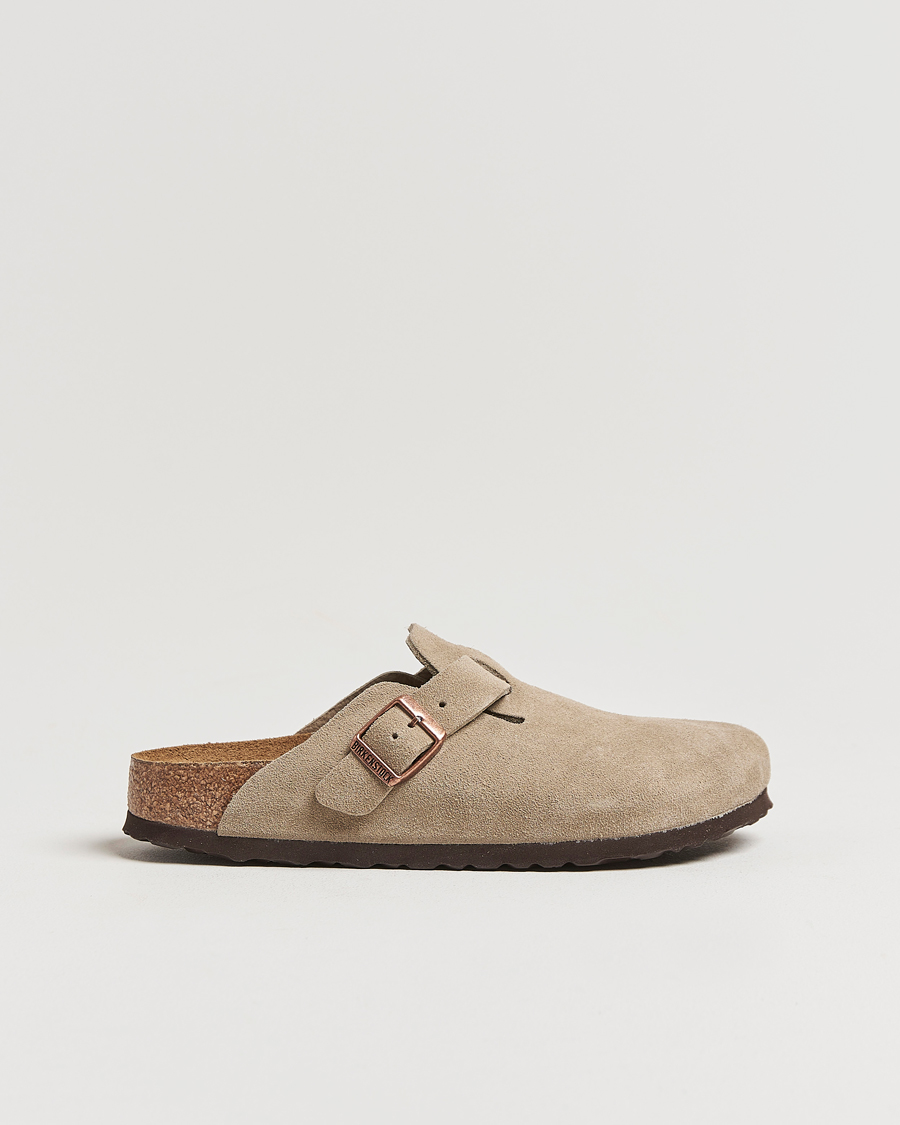 Homme | Sandales Et Mules | BIRKENSTOCK | Woman Boston Soft Footbed Taupe Suede