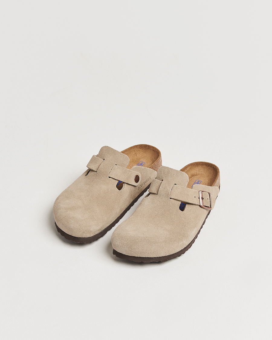 Homme | Sandales Et Mules | BIRKENSTOCK | Woman Boston Soft Footbed Taupe Suede
