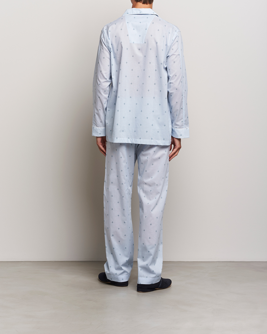 Homme | Peignoirs Et Pyjamas | Derek Rose | Piped Cotton Pyjama Set Blue