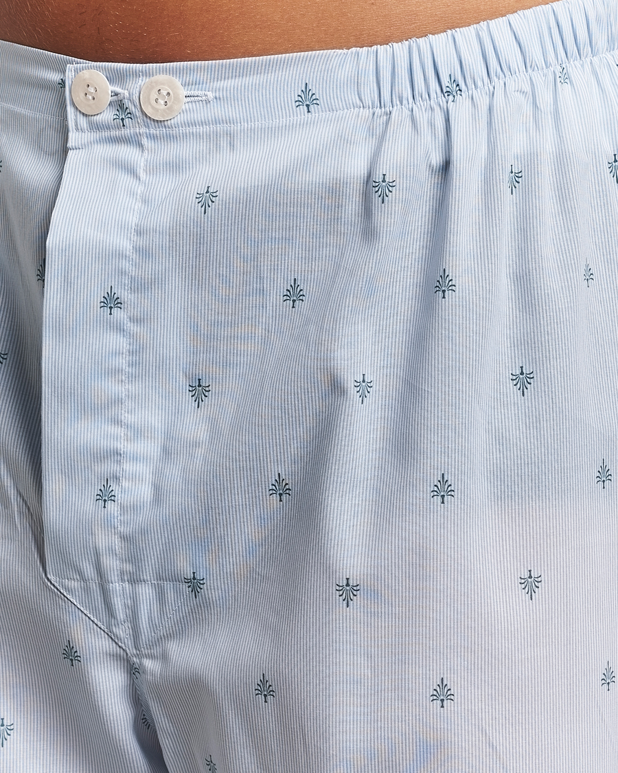 Homme | Peignoirs Et Pyjamas | Derek Rose | Piped Cotton Pyjama Set Blue