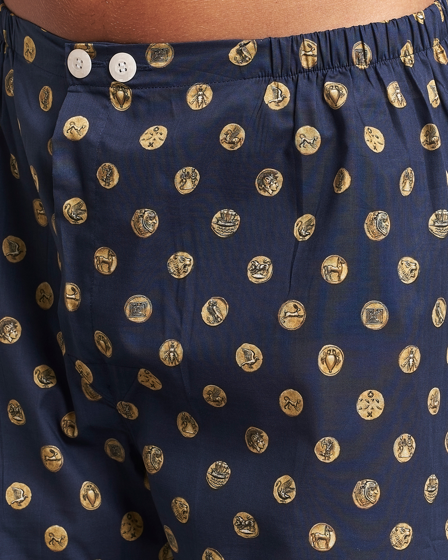 Homme | Peignoirs Et Pyjamas | Derek Rose | Printed Cotton Pyjama Set Navy