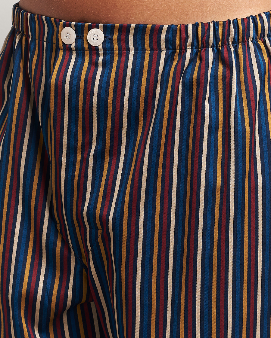 Homme | Peignoirs Et Pyjamas | Derek Rose | Striped Cotton Pyjama Set Navy