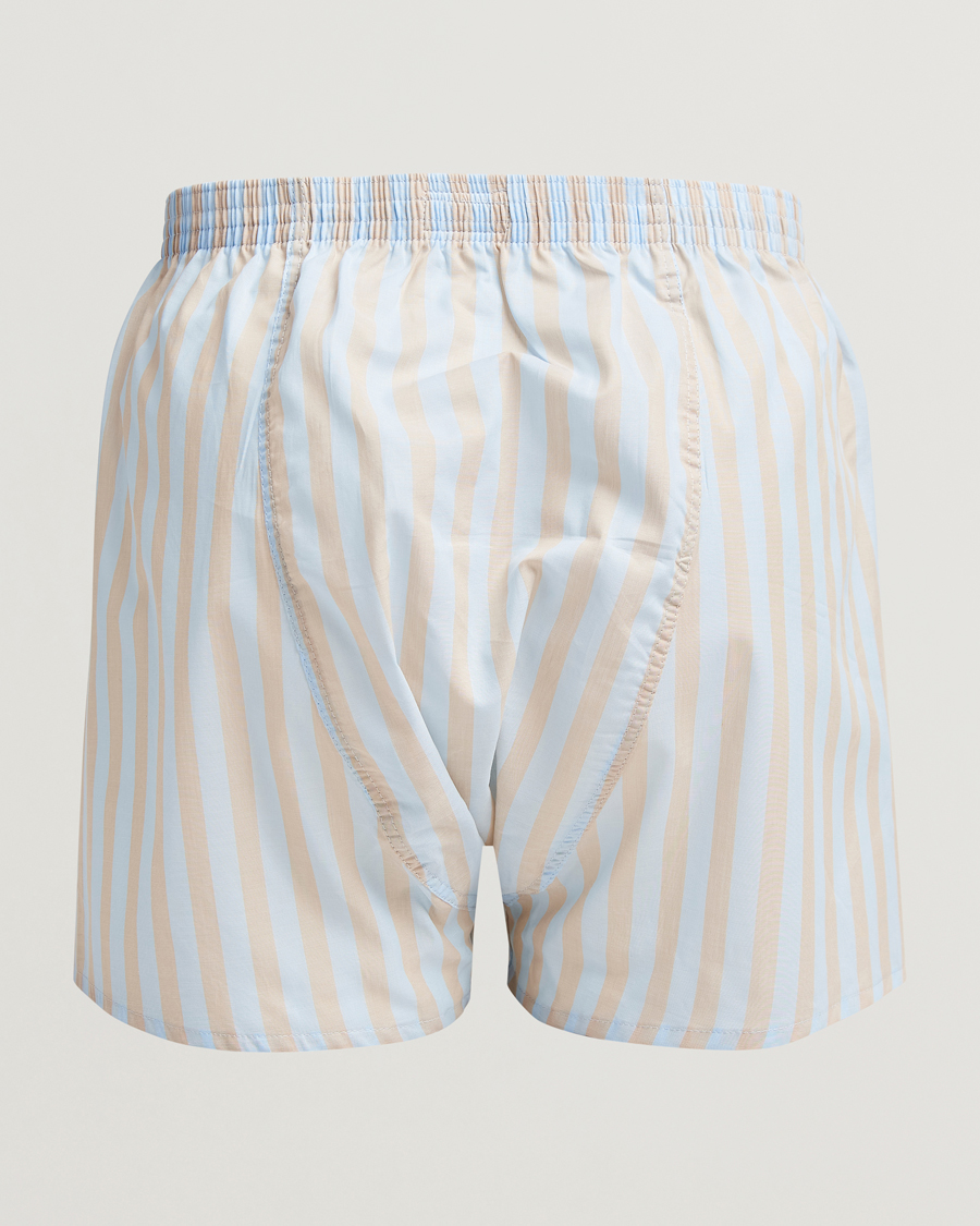 Homme | Sous-Vêtements Et Chaussettes | Derek Rose | Classic Fit Woven Cotton Boxer Shorts Light Blue