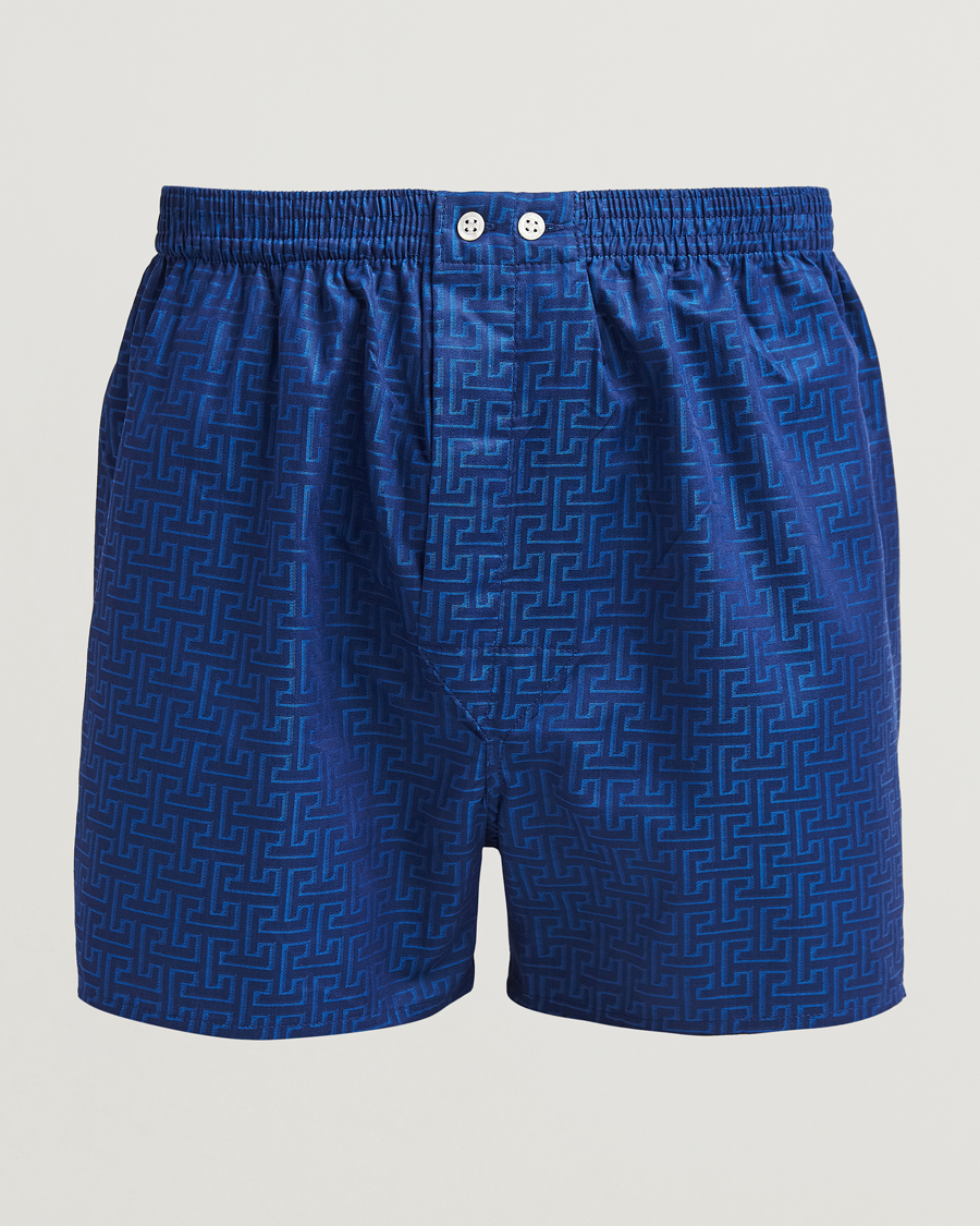 Homme | Sous-Vêtements Et Chaussettes | Derek Rose | Classic Fit Woven Cotton Boxer Shorts Navy