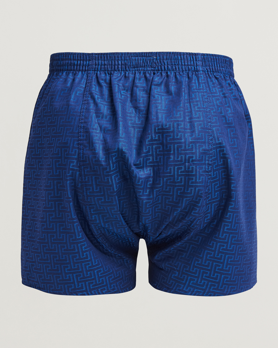 Homme | Sous-Vêtements Et Chaussettes | Derek Rose | Classic Fit Woven Cotton Boxer Shorts Navy