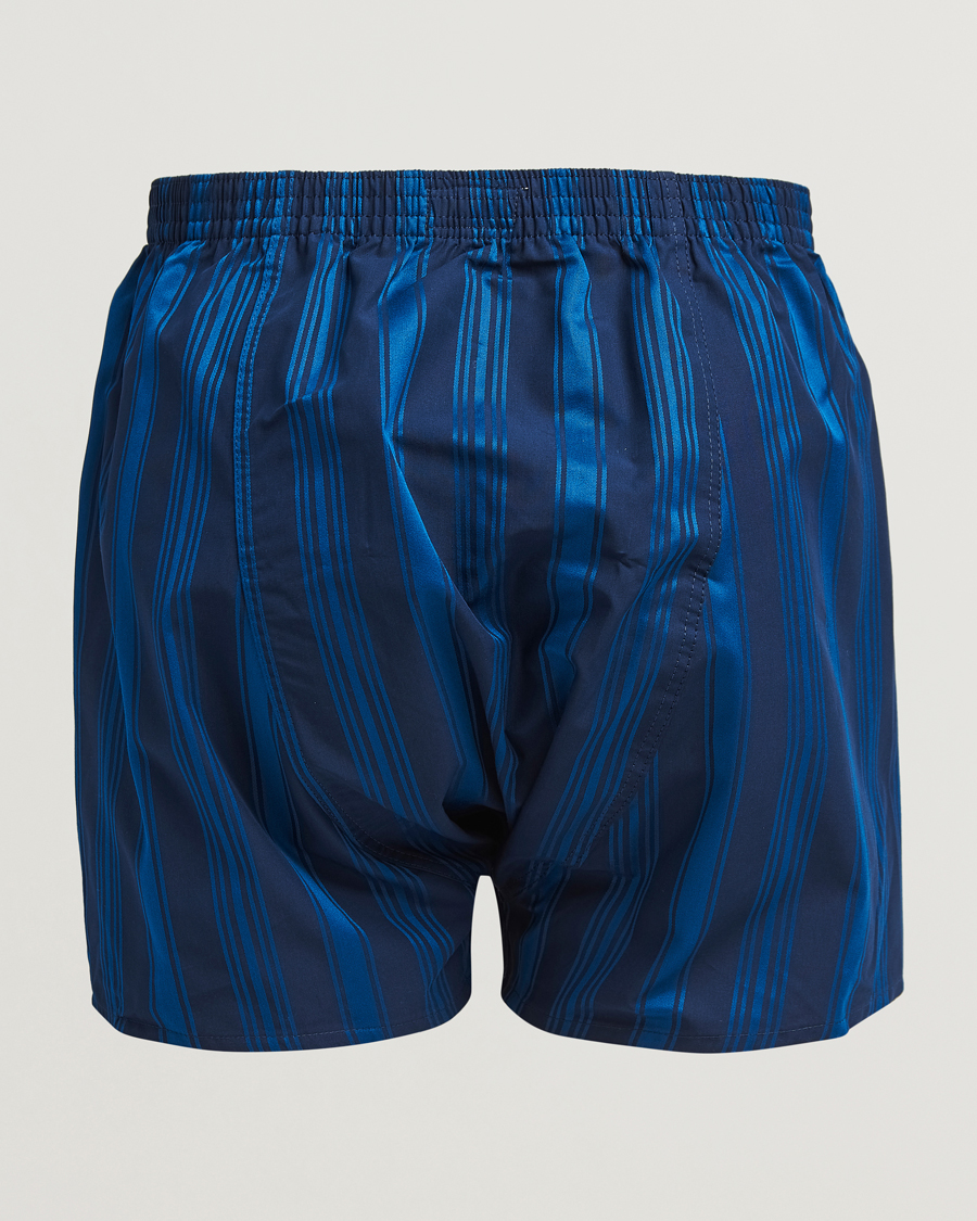 Homme | Sous-Vêtements Et Chaussettes | Derek Rose | Classic Fit Woven Cotton Boxer Shorts Navy
