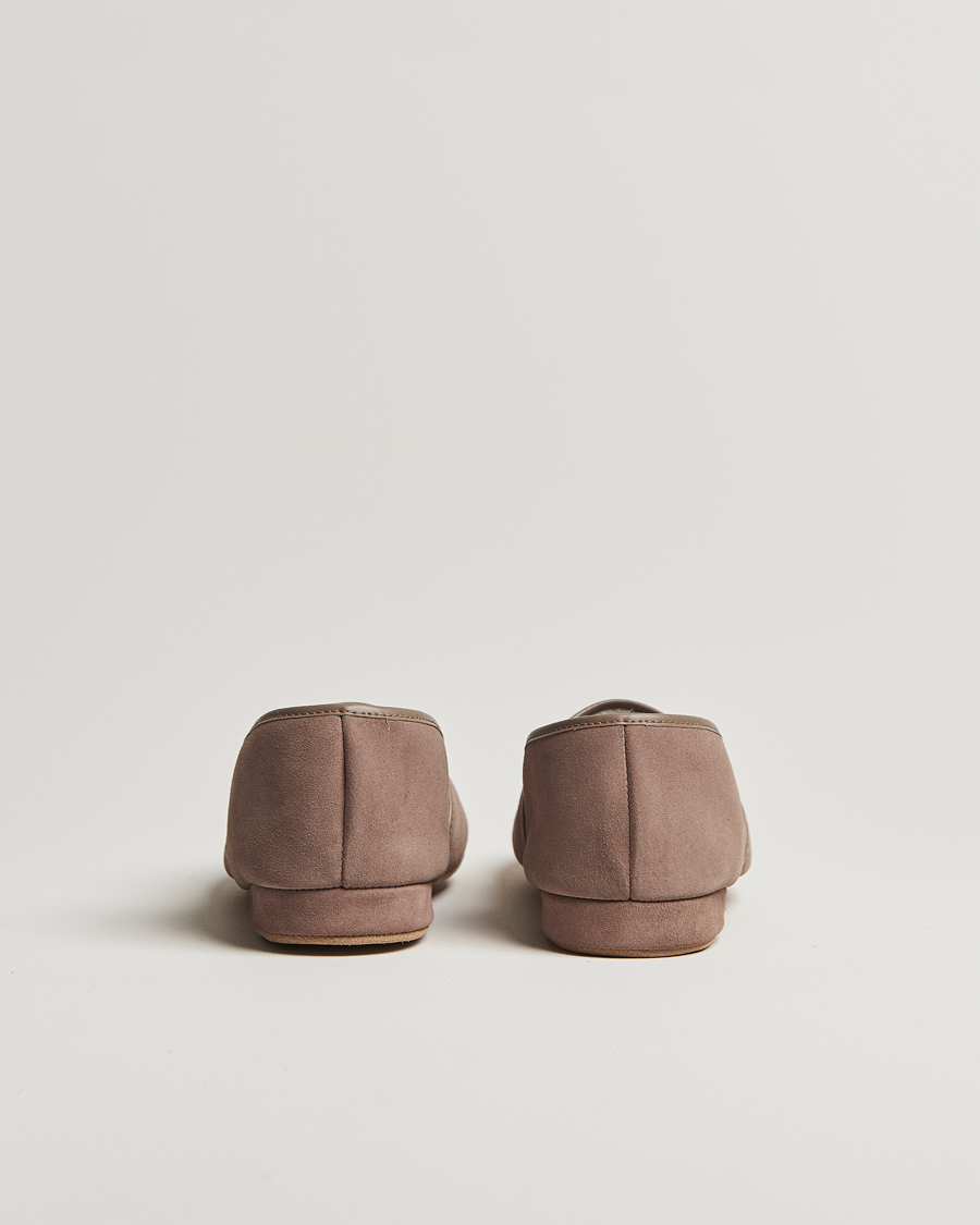 Homme | Derek Rose Crawford Sheepskin Suede Slippers Beige | Derek Rose | Crawford Sheepskin Suede Slippers Beige