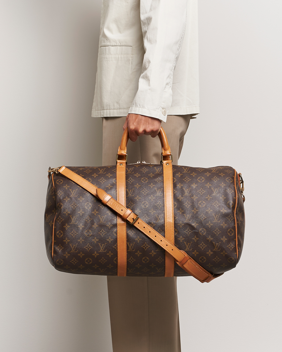 Homme | Louis Vuitton Pre-Owned Keepall Bandoulière 50 Monogram | Louis Vuitton Pre-Owned | Keepall Bandoulière 50 Monogram
