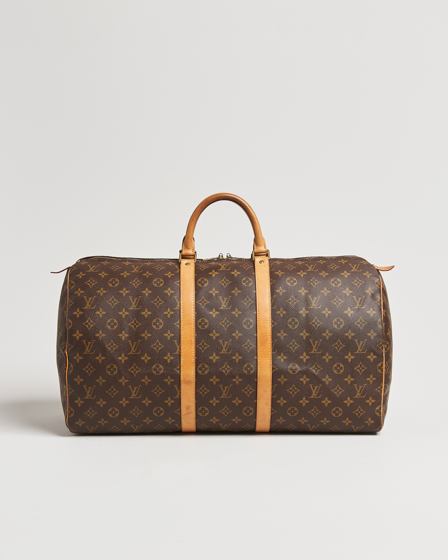 Homme | Louis Vuitton Pre-Owned Keepall 55 Bag Monogram | Louis Vuitton Pre-Owned | Keepall 55 Bag Monogram