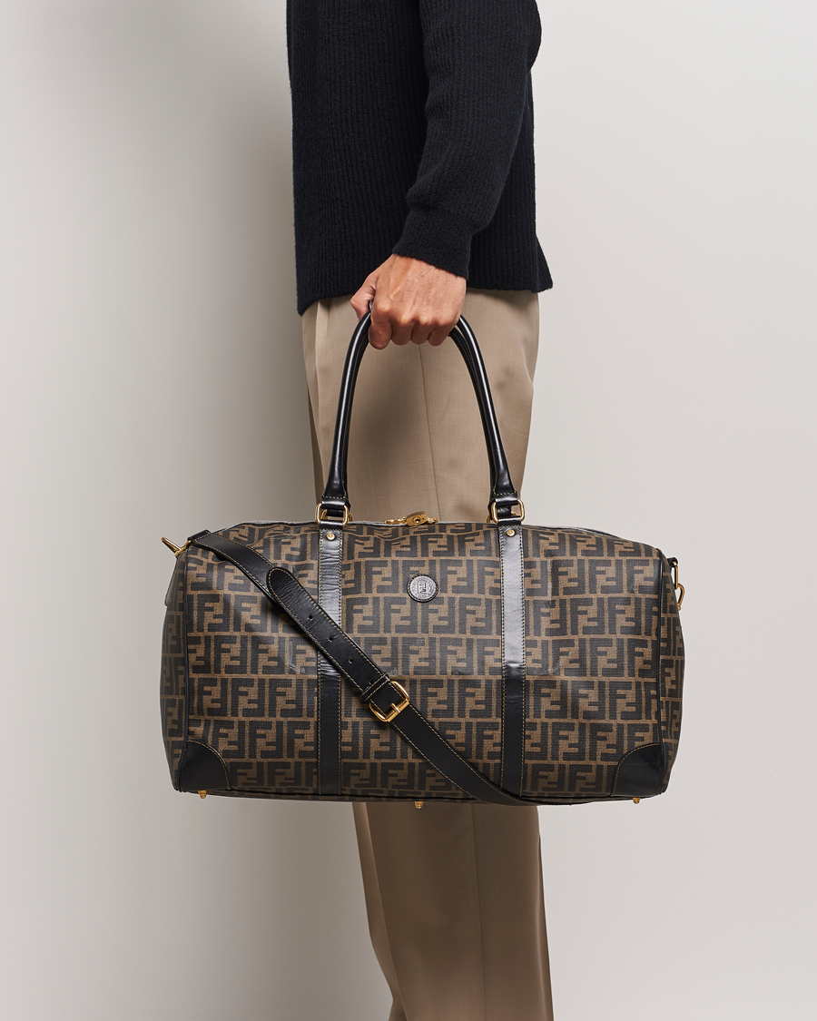 Homme | Fendi Pre-Owned Boston Duffle Bag Zucca Pattern | Fendi Pre-Owned | Boston Duffle Bag Zucca Pattern