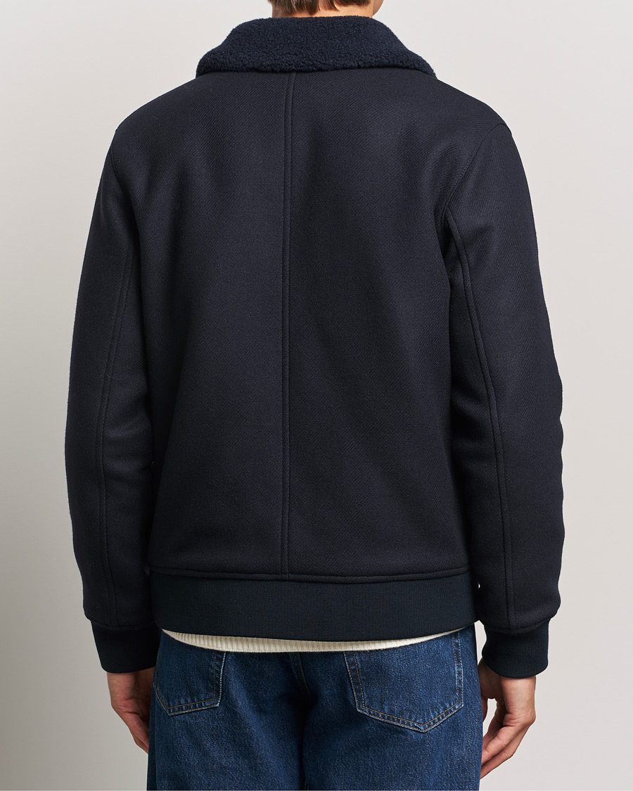 Homme | Manteaux Et Vestes | A.P.C. | Ben Shearling Bomber Jacket Dark Navy