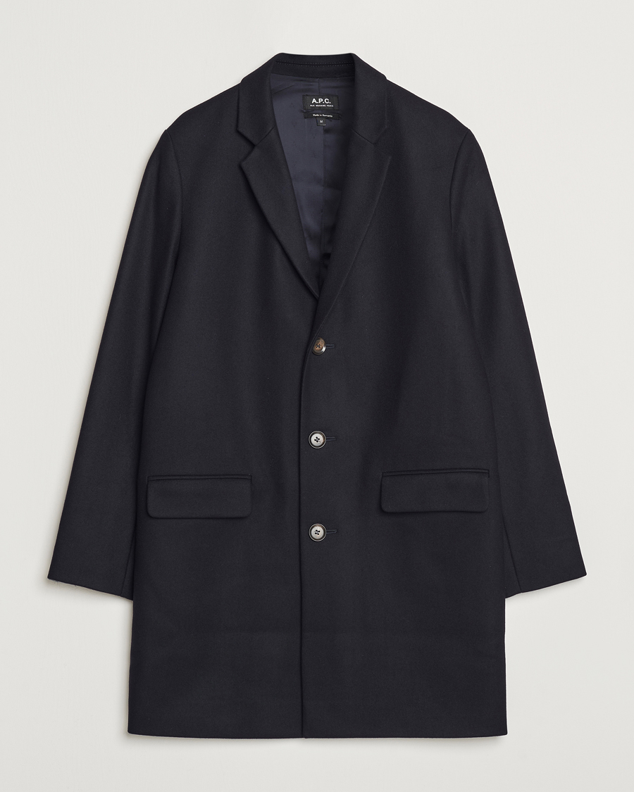 Homme | Manteaux Et Vestes | A.P.C. | Visconti Wool/Cashmere Coat Dark Blue