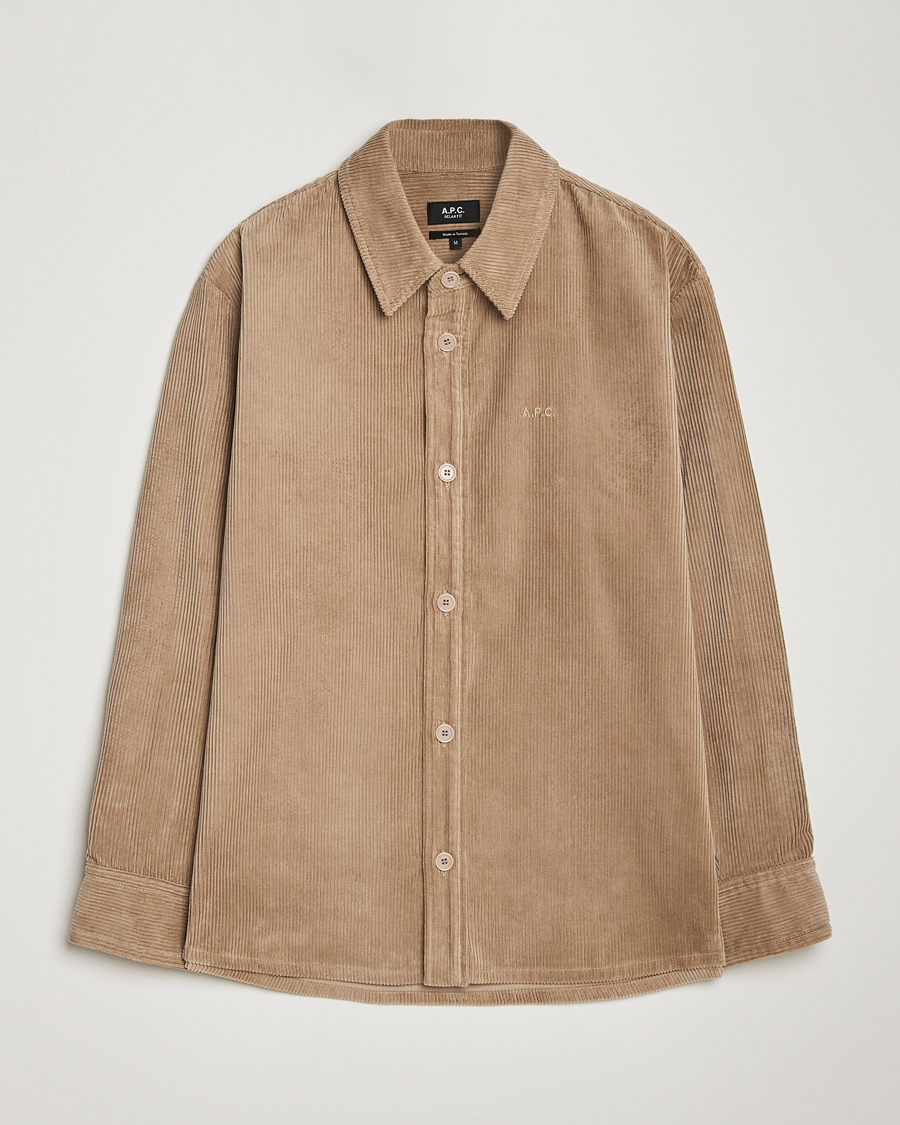 Homme | Chemises | A.P.C. | Bobby Corduroy Overshirt Beige