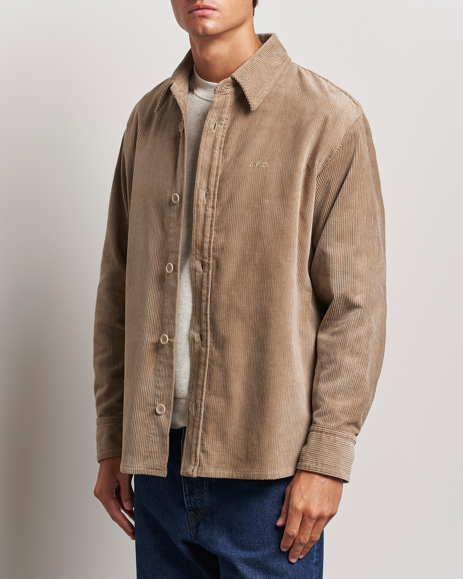 Homme | Chemises | A.P.C. | Bobby Corduroy Overshirt Beige