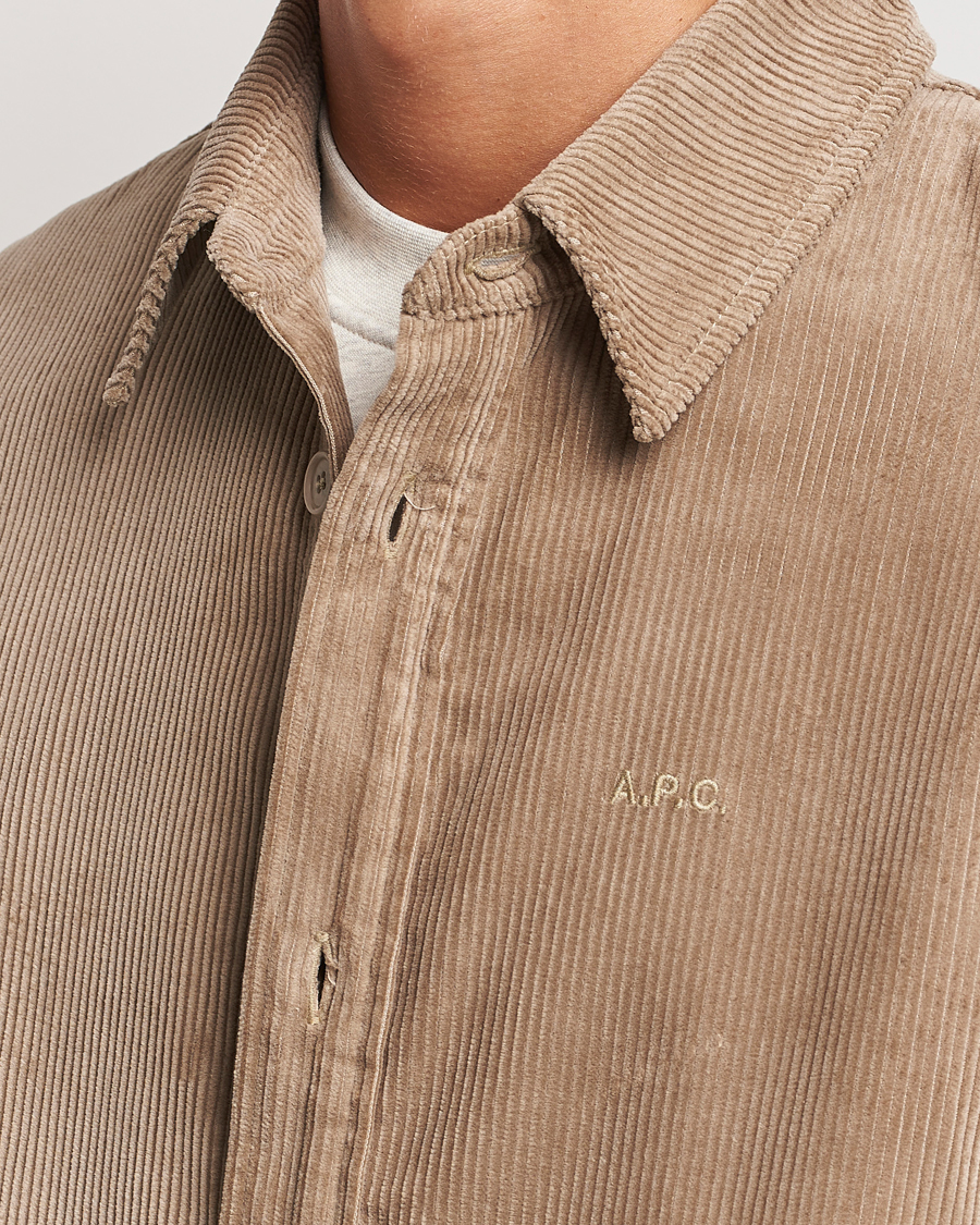 Homme | Chemises | A.P.C. | Bobby Corduroy Overshirt Beige