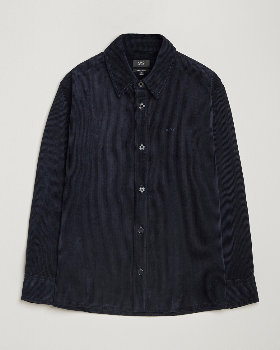 Homme | Chemises | A.P.C. | Bobby Corduroy Overshirt Dark Navy