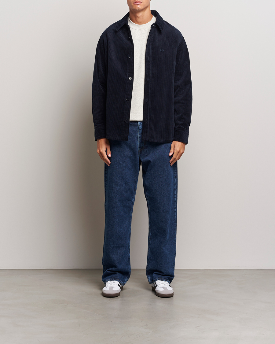 Homme | Chemises | A.P.C. | Bobby Corduroy Overshirt Dark Navy