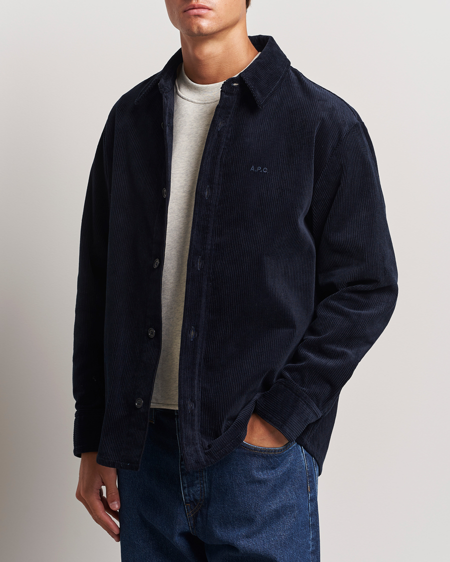 Homme | Chemises | A.P.C. | Bobby Corduroy Overshirt Dark Navy