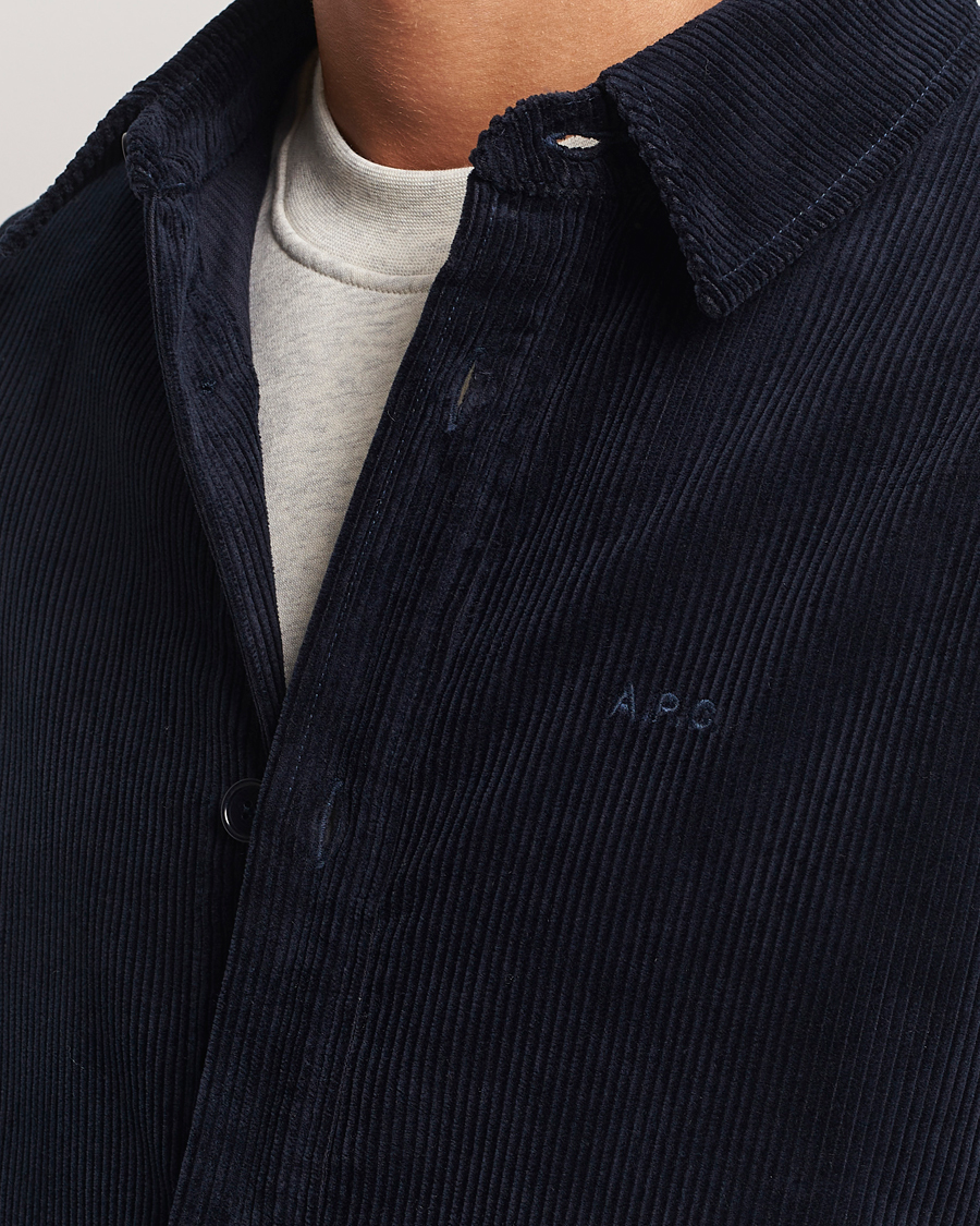 Homme | Chemises | A.P.C. | Bobby Corduroy Overshirt Dark Navy