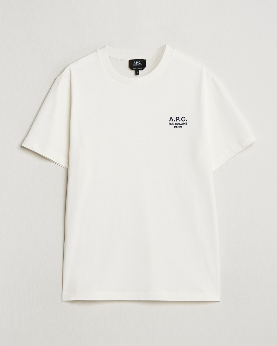 Homme | T-shirts | A.P.C. | Rue Madame T-Shirt White/Dark Navy