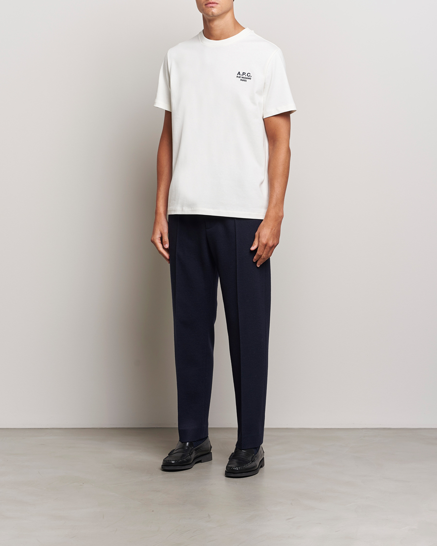 Homme | T-shirts | A.P.C. | Rue Madame T-Shirt White/Dark Navy