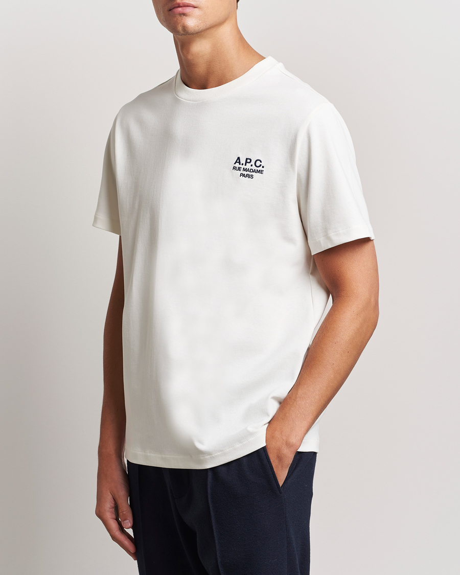 Homme | T-shirts | A.P.C. | Rue Madame T-Shirt White/Dark Navy