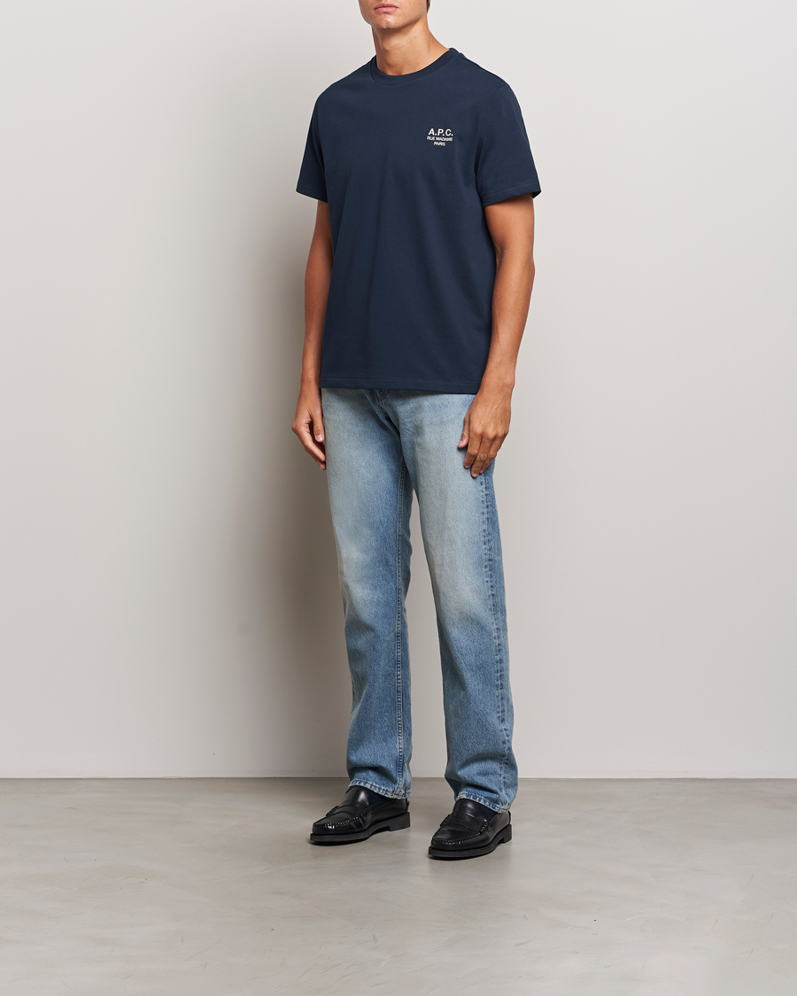 Homme | T-shirts | A.P.C. | Rue Madame T-Shirt Dark Navy/Ecru