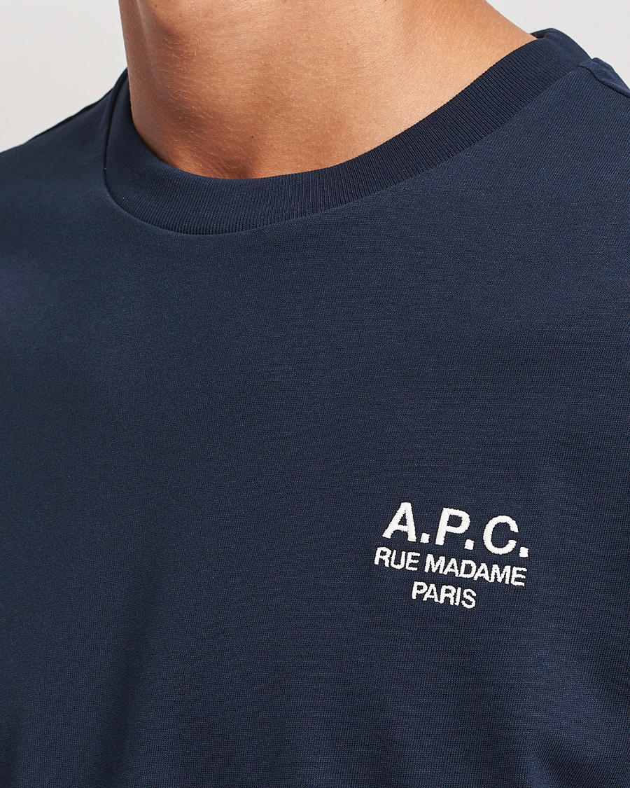 Homme | T-shirts | A.P.C. | Rue Madame T-Shirt Dark Navy/Ecru