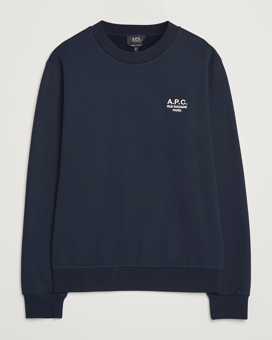 Homme | Pulls Et Tricots | A.P.C. | Rue Madame Sweatshirt Dark Navy
