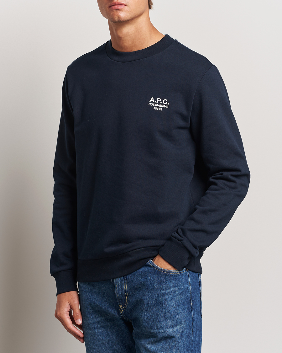 Homme | Pulls Et Tricots | A.P.C. | Rue Madame Sweatshirt Dark Navy