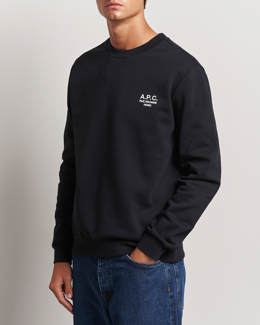 Homme | Pulls Et Tricots | A.P.C. | Rue Madame Sweatshirt Black/White