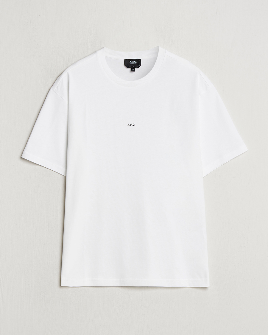 Homme | T-shirts | A.P.C. | Boxy Micro Center Logo T-Shirt White
