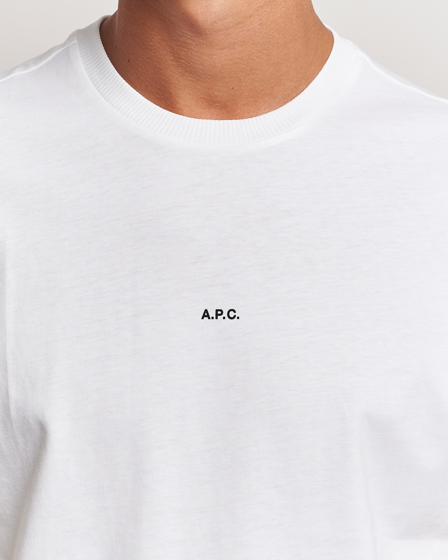 Homme | T-shirts | A.P.C. | Boxy Micro Center Logo T-Shirt White