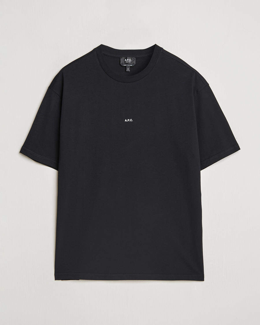 Homme | T-shirts | A.P.C. | Boxy Micro Center Logo T-Shirt Black