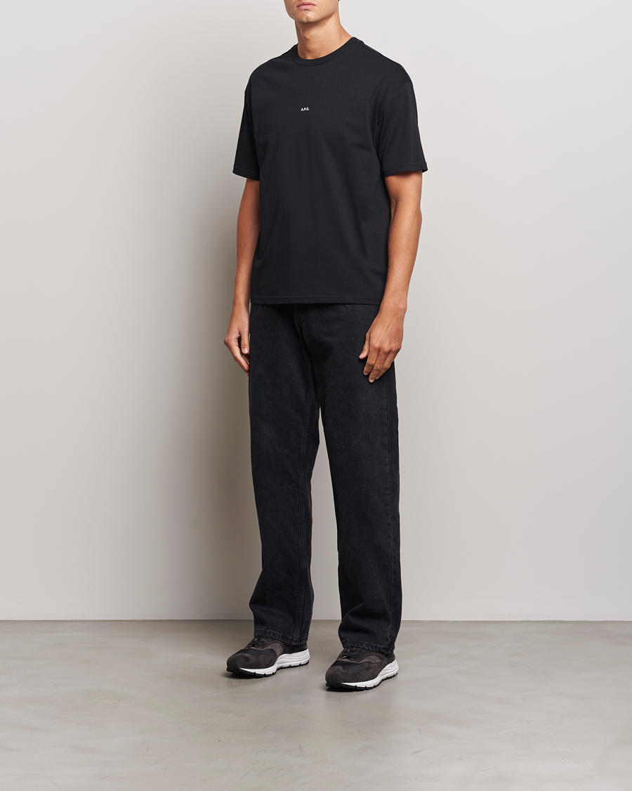 Homme | T-shirts | A.P.C. | Boxy Micro Center Logo T-Shirt Black