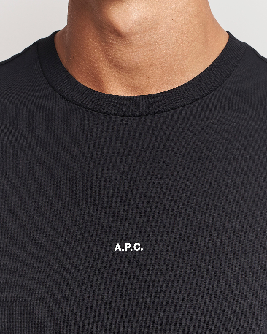 Homme | T-shirts | A.P.C. | Boxy Micro Center Logo T-Shirt Black