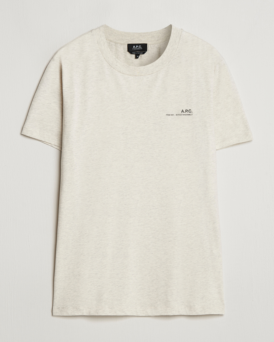 Homme | T-shirts | A.P.C. | Item T-Shirt Ecru Chine