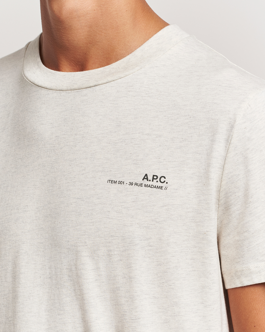 Homme | T-shirts | A.P.C. | Item T-Shirt Ecru Chine