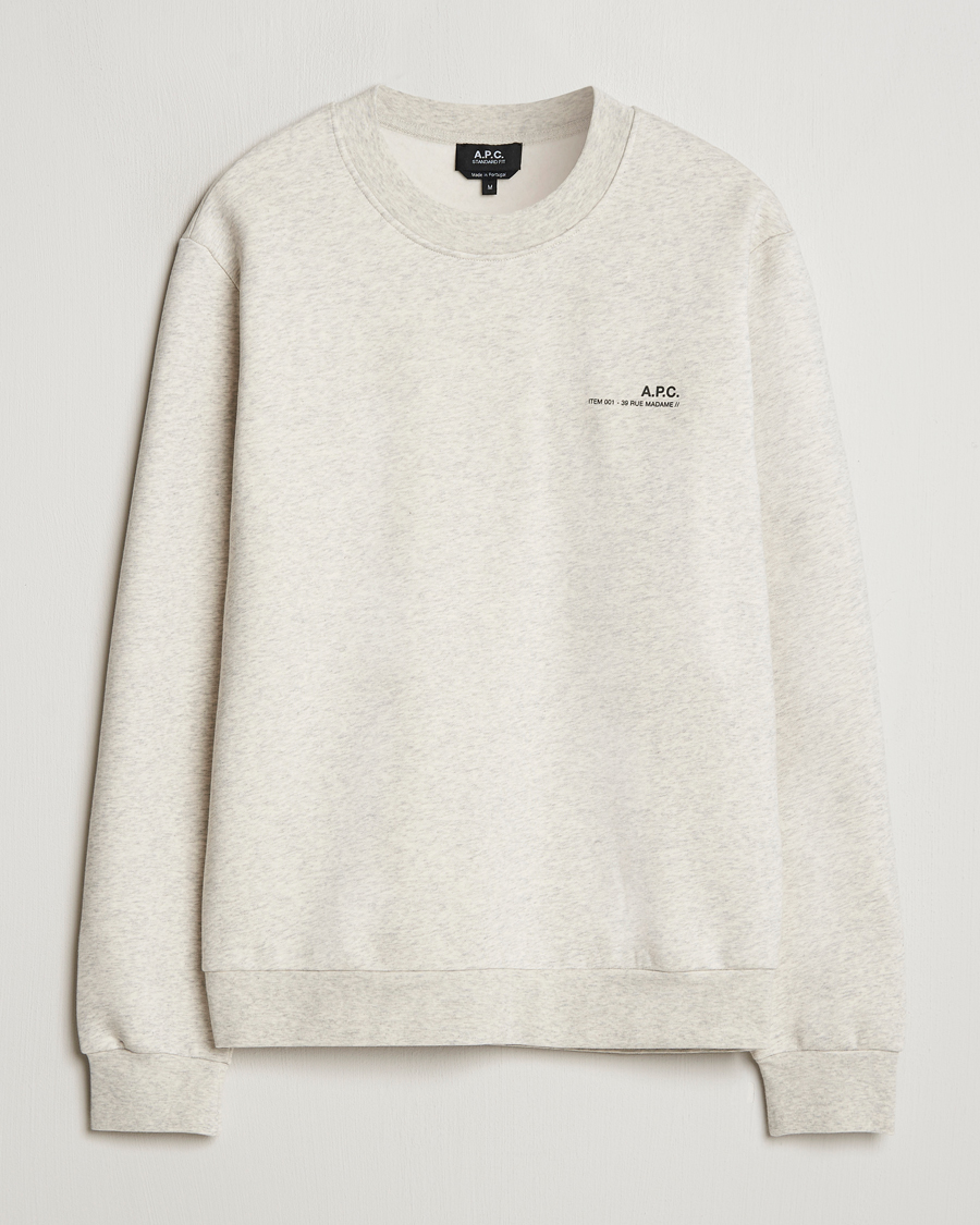Homme | Pulls Et Tricots | A.P.C. | Item Sweatshirt Ecru Chine