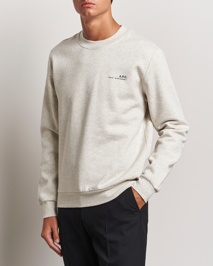 Homme | Pulls Et Tricots | A.P.C. | Item Sweatshirt Ecru Chine