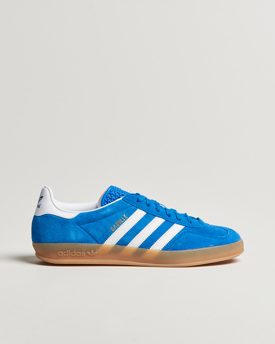 Homme | adidas Originals Gazelle Indoor Sneaker Blue/White | adidas Originals | Gazelle Indoor Sneaker Blue/White
