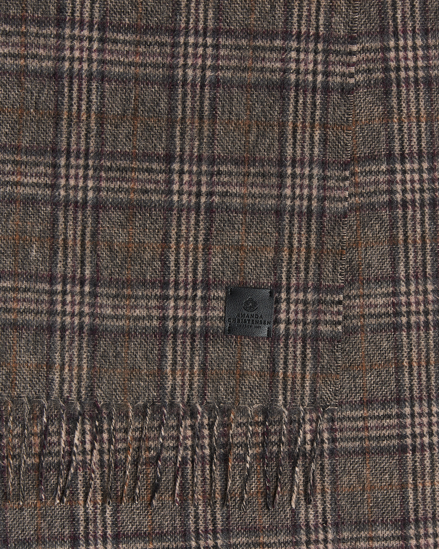 Homme | Amanda Christensen Merino Wool Glencheck Scarf Grey | Amanda Christensen | Merino Wool Glencheck Scarf Grey