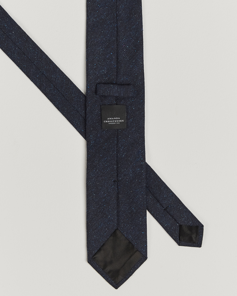 Homme | Amanda Christensen Wool Donegal 8cm Tie Navy | Amanda Christensen | Wool Donegal 8cm Tie Navy