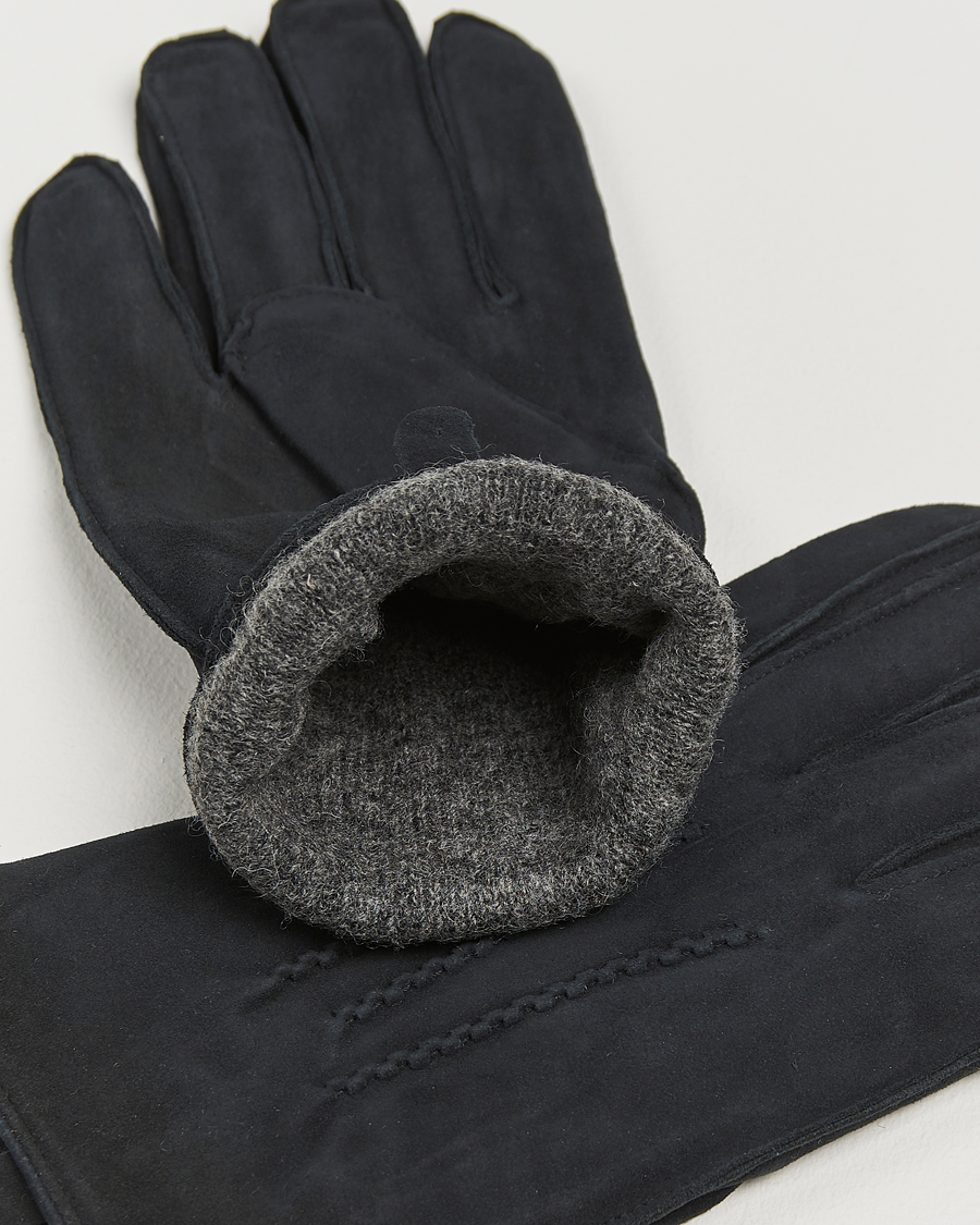 Homme | Amanda Christensen Lined Suede Gloves Black | Amanda Christensen | Lined Suede Gloves Black